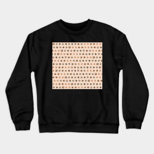 Watercolor dot to dot in fawn, orange and cream Crewneck Sweatshirt